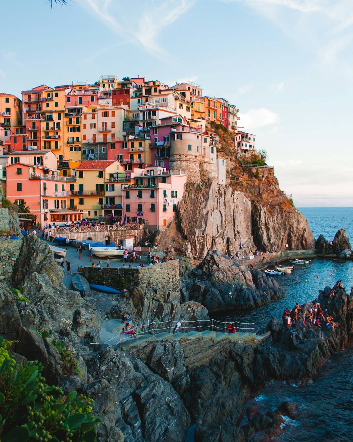 Colorful houses on the cliffs of Cinque Terre
